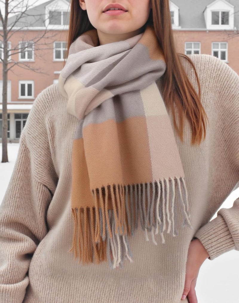 BLATIAL Store Womens Scarf Winter Blanket Large Scarves Thick Soft Warm Plaid Chunky Scarfs - Image 4